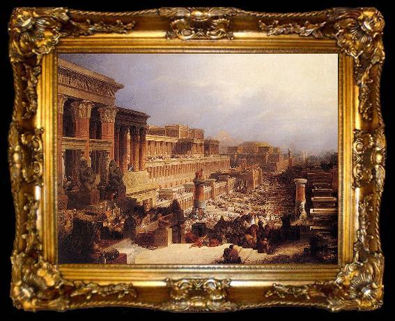 framed  David Roberts The Israelites Leaving Egypt, ta009-2